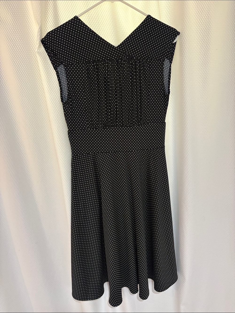 Karina Travel Dress — Black with White Polka Dots - Picture 3 of 3